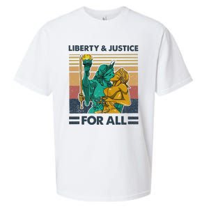 Lgbt Liberty And Justice For All Sueded Cloud Jersey T-Shirt