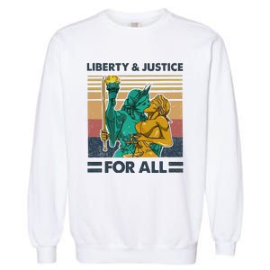 Lgbt Liberty And Justice For All Garment-Dyed Sweatshirt