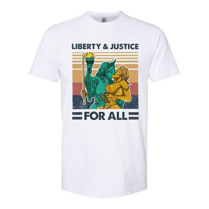 Lgbt Liberty And Justice For All Softstyle CVC T-Shirt