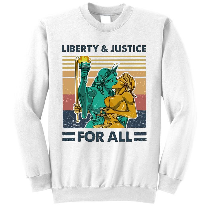 Lgbt Liberty And Justice For All Sweatshirt