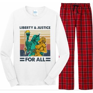 Lgbt Liberty And Justice For All Long Sleeve Pajama Set