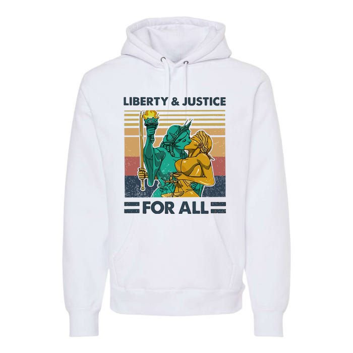 Lgbt Liberty And Justice For All Premium Hoodie