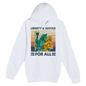 Lgbt Liberty And Justice For All Premium Pullover Hoodie