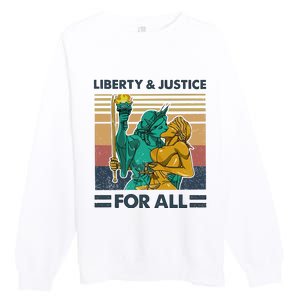 Lgbt Liberty And Justice For All Premium Crewneck Sweatshirt