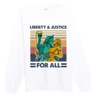 Lgbt Liberty And Justice For All Premium Crewneck Sweatshirt