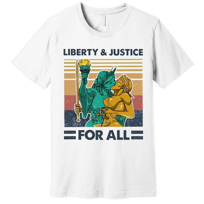 Lgbt Liberty And Justice For All Premium T-Shirt