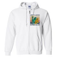 Lgbt Liberty And Justice For All Full Zip Hoodie