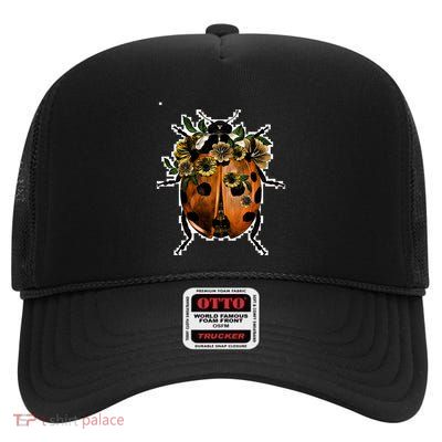 Ladybug High Crown Mesh Back Trucker Hat