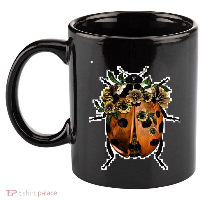 Ladybug 11oz C Handle Ceramic Mug