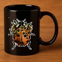 Ladybug 11oz C Handle Ceramic Mug
