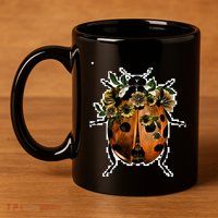 Ladybug 11oz C Handle Ceramic Mug