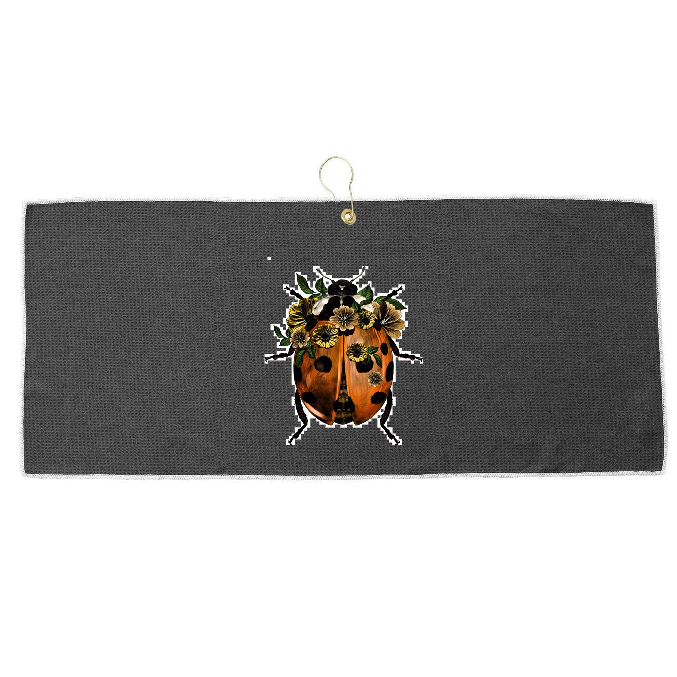 Ladybug Large Microfiber Waffle Golf Towel