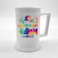 Live Love Accept Autism Awareness Colorful Beer Stein