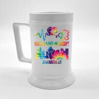 Live Love Accept Autism Awareness Colorful Beer Stein