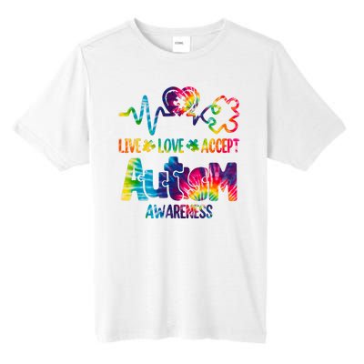 Live Love Accept Autism Awareness Colorful Tall Fusion ChromaSoft Performance T-Shirt