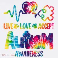Live Love Accept Autism Awareness Colorful Flatbill Hat