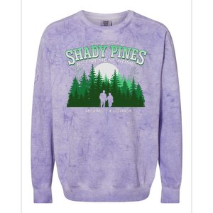 Live Laugh And Love At Shady Pines Retirement Home Miami Florida Colorblast Crewneck Sweatshirt