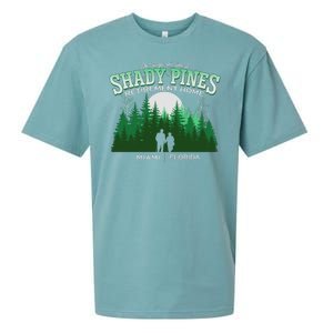 Live Laugh And Love At Shady Pines Retirement Home Miami Florida Sueded Cloud Jersey T-Shirt