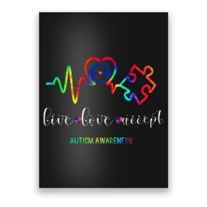 Live Love Accept Autism Awareness month Poster