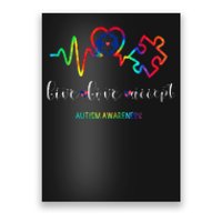 Live Love Accept Autism Awareness month Poster