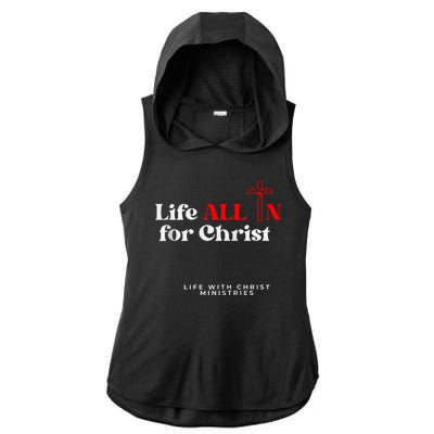 Lwc Life All In For Jesus Ladies PosiCharge Tri-Blend Wicking Draft Hoodie Tank