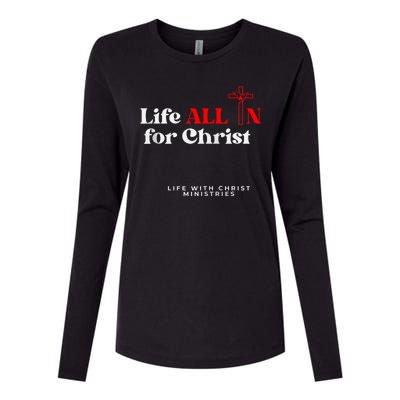 Lwc Life All In For Jesus Womens Cotton Relaxed Long Sleeve T-Shirt