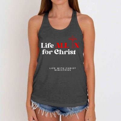 Lwc Life All In For Jesus Women's Knotted Racerback Tank