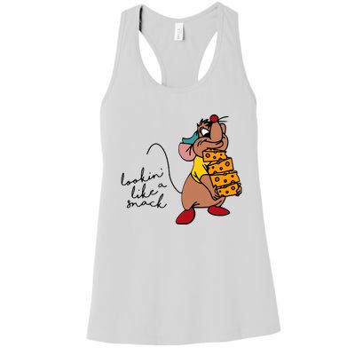 Looking Like A Snack Cute Mouse Mice Love Cheese Funny Cute Women's Racerback Tank