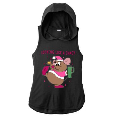 Looking Like A Snack Christmas Trip Ladies PosiCharge Tri-Blend Wicking Draft Hoodie Tank