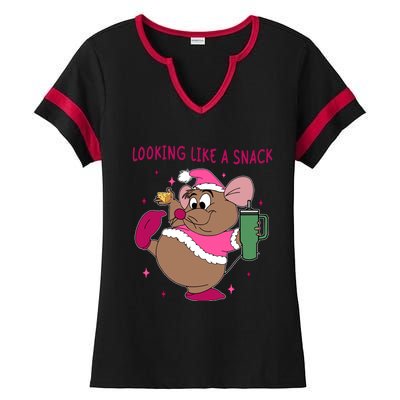 Looking Like A Snack Christmas Trip Ladies Halftime Notch Neck Tee