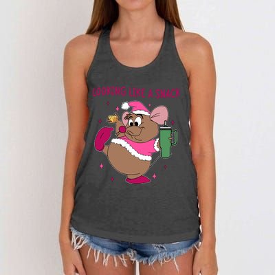 Looking Like A Snack Christmas Trip Women's Knotted Racerback Tank