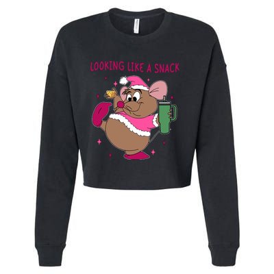 Looking Like A Snack Christmas Trip Cropped Pullover Crew