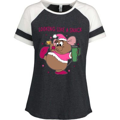 Looking Like A Snack Christmas Trip Enza Ladies Jersey Colorblock Tee