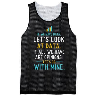 LetS Look At Data Data Science Statistics Data Analyst Mesh Reversible Basketball Jersey Tank