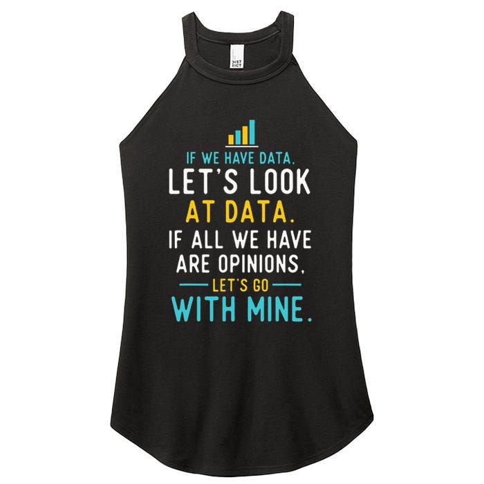 LetS Look At Data Data Science Statistics Data Analyst Women's Perfect Tri Rocker Tank