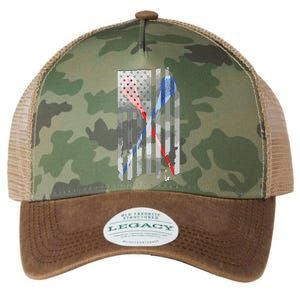 Lacrosse LAX American Flag Legacy Tie Dye Trucker Hat