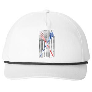 Lacrosse LAX American Flag Snapback Five-Panel Rope Hat