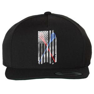 Lacrosse LAX American Flag Wool Snapback Cap