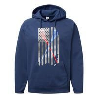 Lacrosse LAX American Flag Performance Fleece Hoodie