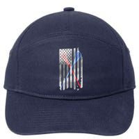 Lacrosse LAX American Flag 7-Panel Snapback Hat