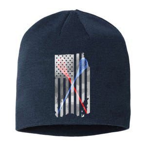 Lacrosse LAX American Flag Sustainable Beanie