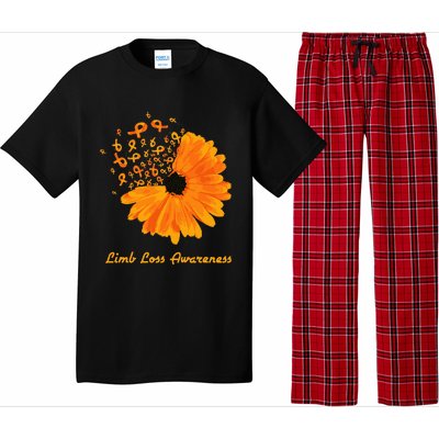 Limb Loss Awareness Orange Sunflower Ribbon Fighter Pajama Set