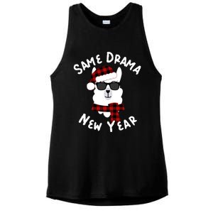 Llama Llama Alpaca Happy New Years Eve Party Decor Pajamas Gift Ladies PosiCharge Tri-Blend Wicking Tank