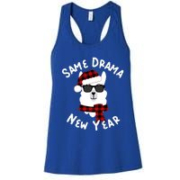 Llama Llama Alpaca Happy New Years Eve Party Decor Pajamas Gift Women's Racerback Tank