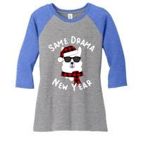 Llama Llama Alpaca Happy New Years Eve Party Decor Pajamas Gift Women's Tri-Blend 3/4-Sleeve Raglan Shirt