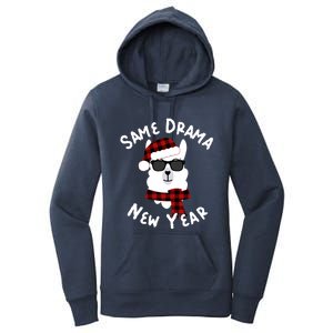 Llama Llama Alpaca Happy New Years Eve Party Decor Pajamas Gift Women's Pullover Hoodie