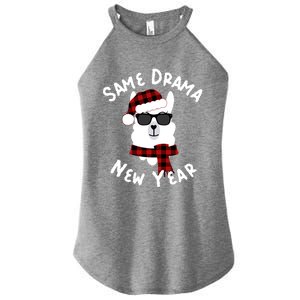 Llama Llama Alpaca Happy New Years Eve Party Decor Pajamas Gift Women's Perfect Tri Rocker Tank