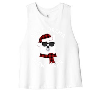 Llama Llama Alpaca Happy New Years Eve Party Decor Pajamas Gift Women's Racerback Cropped Tank