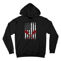 Lacrosse LAX American USA Flag Hoodie