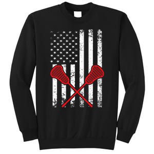 Lacrosse LAX American USA Flag Sweatshirt